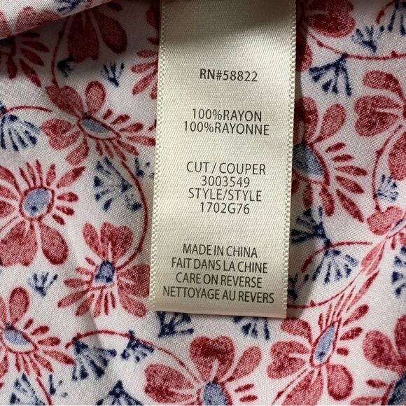 MAX STUDIO Floral Ruffled Sleeves Tie-waist Medium - Picture 6 of 9